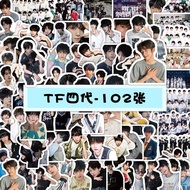 热销推荐！102张TF家族四代贴纸陈浚铭汪俊熙官俊臣王浩张函瑞高颜值diy贴画102 TF Family 4th Generation Stickers Featuring Chen Junming,