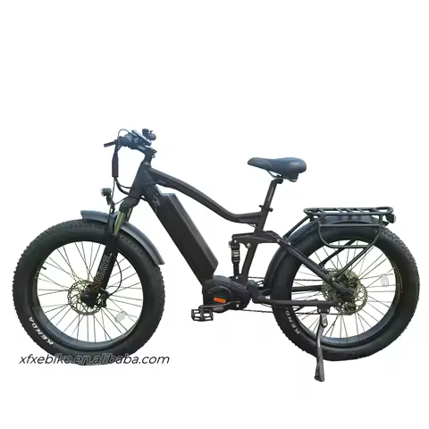 High Power E MTB 8 Speed Fat Tire Full Suspension Electric Mountain Bike 1000w Bafang M620 Mid Drive