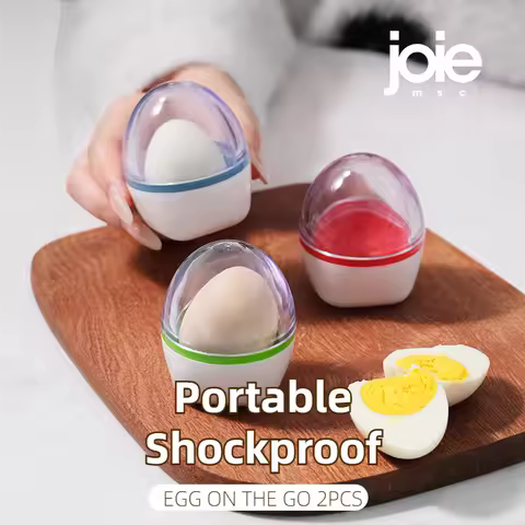 Joie Portable Egg Case 2pcs Egg Cup Egg Storage Box Shockproof Container Egg Holder For Outdoor Camp
