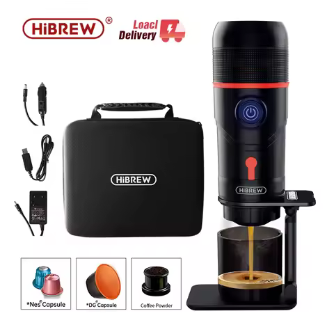 HiBREW Portable Coffee Machine for Car & Home,DC12V Expresso Coffee Maker Fit Nexpresso Dolce Pod Ca