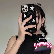 Phone Case HUAWEI Black Glossy Simple Black Star Design Stunning Glossy Shock-Proof Lens Protection 