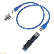 Doublebuy PCI-E Riser 1X to 4X Extensor PCI E USB3 0 Riser  Adapter Card for ETH BTC