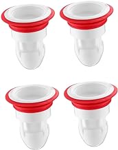 OSALADI 4 Pcs Floor Drain Core Silicone Plugs Stainless Steel Water Hose Silicone Drain Cover Shower Stopper for Drain Flat Suction Cover Drain Valve Core Plug Floor Supply Toilet Supply