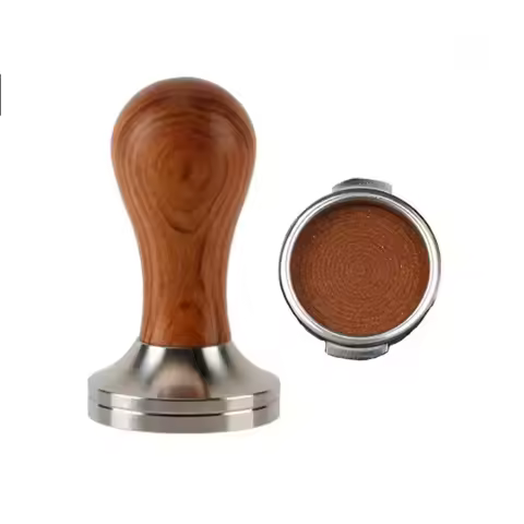 Coffee Press Powder Hammer Solid Wood Handle 304 Stainless Steel Press Powder Cloth Powder Coffee Ma