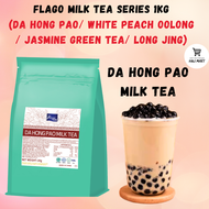 FLAGO MILK TEA SERIES 1KG DA HONG PAO/ WHITE PEACH OOLONG / JASMINE GREEN TEA/ LONG JING CHAGEE BEVE