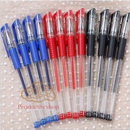 ปากกาเจล รุ่นยอดนิยม 0.5 มม. สีน้ำเงิน แดง ดำ ปากกา ไส้หมดสามารถเปลี่ยนได้ ใช้ทนนาน pd99.