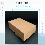 [310 Gsm] NBK Cake Box 19x12.5x6.5 Non Laminated Kraft/Box Snack Bread Brownies Brownies Lemper Lapis
