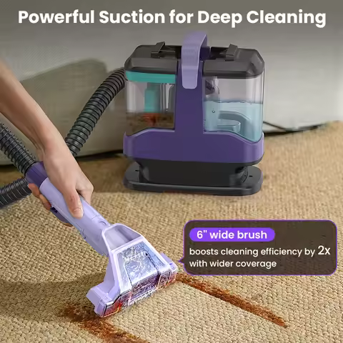 YISORA Portable Spot Carpet Cleaner, 18kPa Wet Dry Washing Cleaner Machine for Car, Sofa