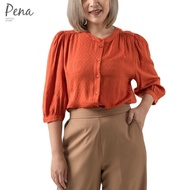 Pena house เสื้อเบลาส์แฟชั่นสีพื้น คอกลม แขนพอง POSL102304