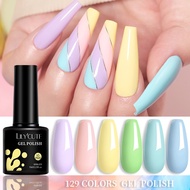 LILYCUTE 7ML Sequins Semi Permanent Nail Gel Polish Macarons Colors Gel Varnish Glitter Soak Off UV 
