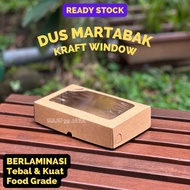 Brown Kraft Martabak Window Box Laminated Window Size 21x13.5x4.5 cm | Thick Brown Martabak Packagin