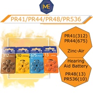 (Original) Maxell PR 536 / 48 / 41 / 44 Zinc-Air Hearing Aid Battery (6pcs)( 10 / 13 / 312 / 675 ) B
