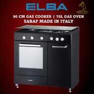 ELBA Standing Gas Cooker 3 Burner 70L Gas Oven EGC-C9703G(BK) EGC-C9703G Professional Range Cooker S