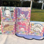 200pcs/pack Sanrio Mymelody Kuromi Pochacco Cinnamoroll Pom Pom Purin Memo Pad Collage Stationery DIY Journal Scrapbooking Supplies Art Materials Paper origami kids stationery gift