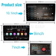 Head Unit Android 13 mobil 4GB+64GB  7/9/10 Inch 2 Din Kontrol Suhu Cerdas IPS Layer Mobil Navigasi 