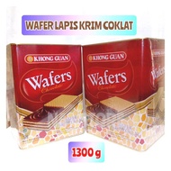 KHONG GUAN WAFER CHOCOLATE / wafer Kaleng kotak Besar 1300 gram