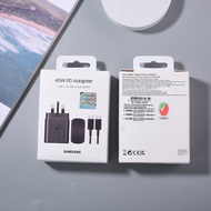 Original Samsung 45W UK PD Adaptive Charger Super Fast Charging 2.0 1M 5A USB Type C To Type C Cable
