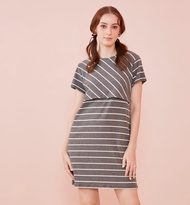 Ririn Stretchy Stripe Dress ชุดคลุมท้อง ชุดให้นม