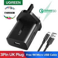 UGREEN 18W QUALCOMM FAST CHARGING ADAPTER FOR CHARGER ANDROID FAST CHARGING ADAPTER ANDROID CHARGER 