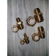 Set Aircond Copper Flare Nut Converter Connect Home Car Fridge Nuts Joint Pipe Cooper Connector Weld