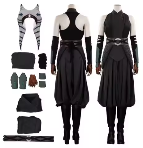 Movie Space Battle Asoka Cosplay RolePlay Headwear TV Bounty Hunter Female Costume Adult Women Rolep