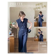 Women's jumpsuit korean jumpsuit casual plain denim jumpsuit sleeveless jumpsuit/