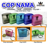 Cop Nama Rubber Stamp Pocket with keychain(Jururawat/Nurse|Murid/Student|Name)Selfink Flash Stamp