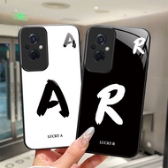 For OPPO Reno7 Z 5G / Reno8 Z 5G / A96 5G Lucky Initial Letter Shockproof Phone Case Reno 7Z 8Z 5G C