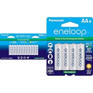 Panasonic BK-4MCCA12FA eneloop AAA 2100 Cycle Ni-MH Pre-Charged Rechargeable Batteries & BK-3MCCA8BA