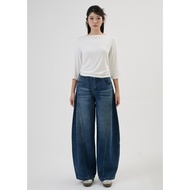 Icy Jeans dark blue scimitar wide leg jeans
