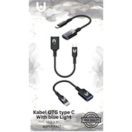 [LUCLELI X PRO7777] OTG Type C 3.0 - OTG Usb C Adapter Cable with bluelight