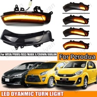 2PCS LED Dynamic Turn Signal Light Side Rearview Mirror Blinker Sequential Indicator Lamp For Perodua ICON MYVI LAGI BEST 2011-2017 AXIA BEZZA 2016 For Toyota WISH PRIUS MARK X