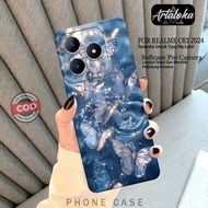 HP Softcase Realme C63 2024 Fashion Butterfly Case Realme C63 Silicone TPU Pro Camera Casing Realme 