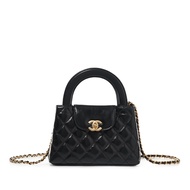 Chanel Black Quilted Aged Calfskin Mini Kelly Bag Aged Gold Hardware, 2024