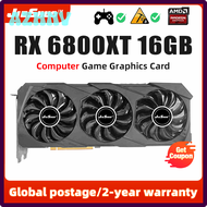 AZHNV JIESHUO RX 6800XT 6800 XT RX6800 Nitro + 16GB การ์ดการ์ดจอ GPU การ์ดเกมบอร์ดเกม Radeon RX6800XT กราฟิกการ์ด AMD เดสก์ท็อปคอมพิวเตอร์ส่วนบุคคล Gam HDTHS