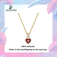 ♈Swarovski♈ 5648750 สร้อยคอจี้พลอยคริสตัลสีแดงรูปหัวใจ Stilla ชุบทอง (แจกกล่องของขวัญบรรจุภัณฑ์ของแท