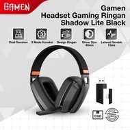 GAMEN Headset Gaming Wireless ENC Mic Mode Peredam Kebisingan Bluetooth 5.3 Chip Suara Akurat Bass M
