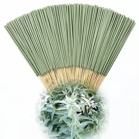 Clean and low powder 22cm/8.66inch white sage bamboo stick incense, suitable for home, hotel, yoga s