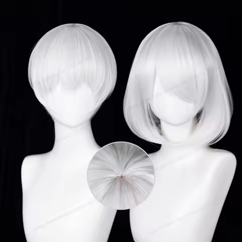 2B 9S Cosplay Synthetic Wig White Synthetic Women Man Wig Heat Resistant Hair High Quality Wigs