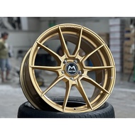 NEW 19X8.5J Motec MCR2 Rim (set of 4) Gold 5X112 for VW Golf Audi A3 S3 TT W177 W176 W118 W117