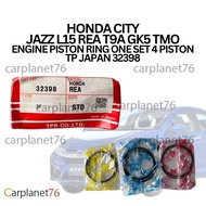 HONDA CITY JAZZ L15 REA T9A GK5 TMO ENGINE PISTON RING ONE SET 4 PISTON TP JAPAN 32398