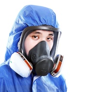 3M 6800+2091 Full Face Mask With Filter Cotton Mask Set