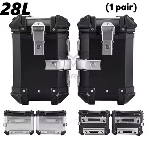 28L Universal Motorcycle Rear Top Box Side Luggage Case Para Motos Storage Trunk Lock Travel Toolbox