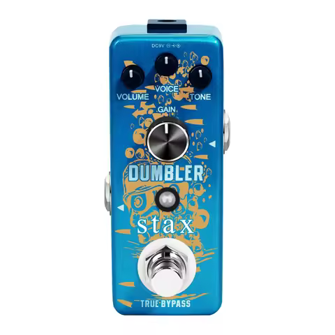 Stax-Guitar Dumbler Pedal, Analog Overdrive Pedals, Electric Guitar with Medium Low Distortion, Mini