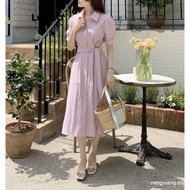 【In stock】Lovito Women Casual Plain Button Dress LNE66031(Multi-color) 6ZSL DOK7 GPN5 PVS6