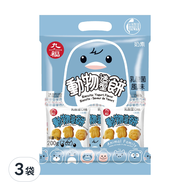 九福 動物造型餅乾  200g  3袋