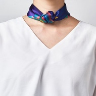 Ocean Silk Satin Scarf (Turtle), Pure Silk Satin, Square Scarf