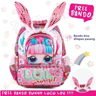 LOL SURPRISE Character Girls School Bag COOLBe YOU WITH CUTENESS BUNNY PINK A3V5 Backpack Simple Lat