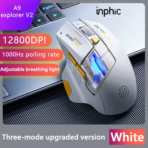 Inphic A9 Explorer V2 Wireless Gaming Mouse 500mA Battery Level Display Ergonomics Bluetooth Office 