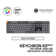 Keychron K5 Max Q/Via Mechanical Full/104Keys, Tri-Mode, RGB Led, Gateron Low Profile